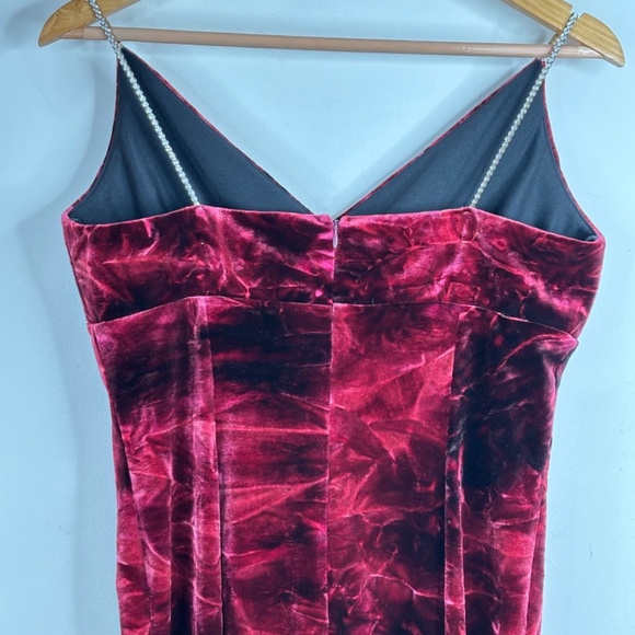 VTG Y2K Velvet Babydoll Maxi Dress 11-12 Bari Jay Whimsigoth Fairy Grunge Witchy - Picture 8 of 13